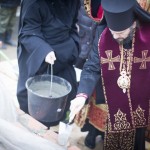 Епископ Петергофский Амвросий, совершил чин освящения основания церкви
